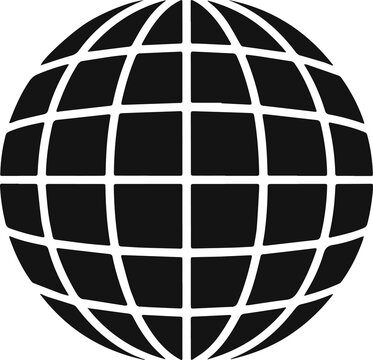 Planet earth geometric meridian coordinate illustration