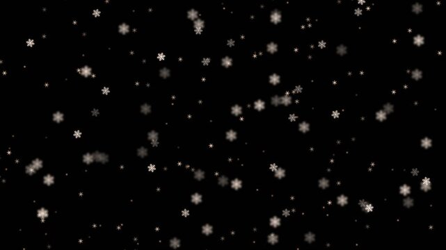 Falling snow particles overlay for winter holiday motion