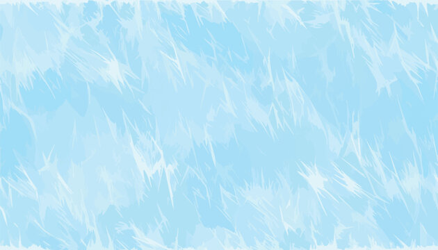 Light blue and white abstract ice frost texture. Vector of  crystalline sharp brush stroke pattern. seamless winter background, ice backdrop, frozen banner graphic design for seasonal holiday event