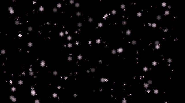 Falling snow animation overlay for winter holiday designs