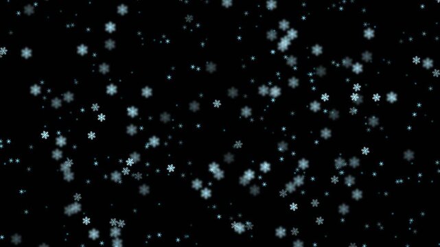Falling snowflakes overlay for winter holiday motion graphics