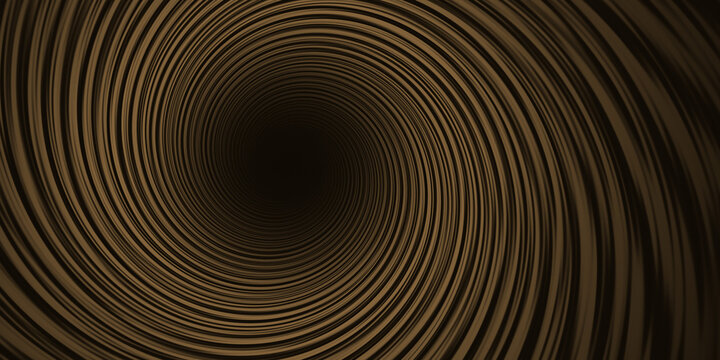 Brown golden swirling vortex tunnel background design for media projects