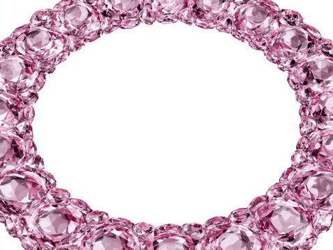 Pink And Diamond border with clear copy space