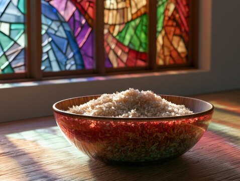 Stained glass rice