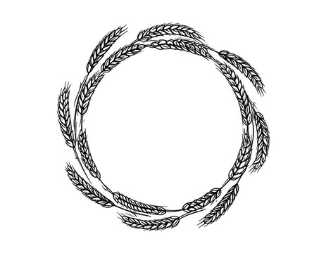 Black and white braided leather cord loop.