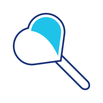 Candy stick icon. Food and confectionery line symbol. Color.