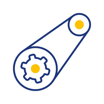Car transmission icon. Industry and powertrain line symbol. Color.