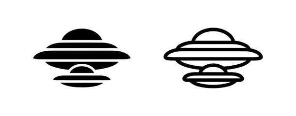 Alien UFO Flying Saucer Icons © liubomir118809
