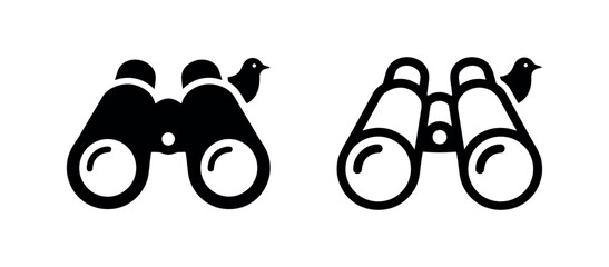 Obraz premium Birdwatching Binoculars Icon for Nature Observation