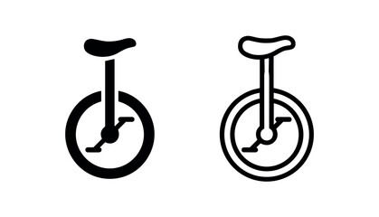 Unicycle Icon Set Vector Illustration Circus Bike Symbol For Transport and Entertainment © liubomir118809