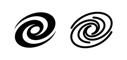 Fototapeta na wymiar Spiral galaxy icon set. Abstract cosmic symbol representing universe, space, and vortex design.