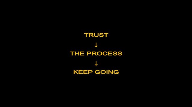 Trust the Process Keep Going &ndash; Inspirational Typography