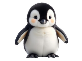 Obraz premium A close-up shot of a penguin's face on a white background
