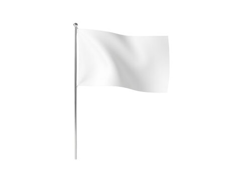 A white flag waves gently in the breeze, a symbol of surrender or truce