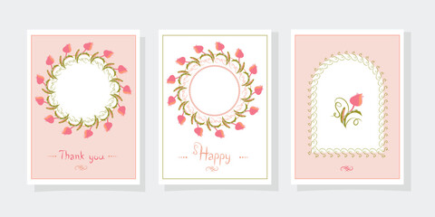 Set summer greeting vector postcard. For thank you cards, posters, promotional items, postcard © Tatiana