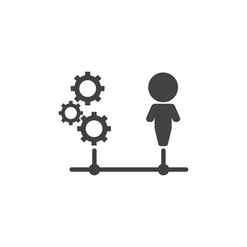 Business people, human resources, office management - icon. Simple vector illustration
