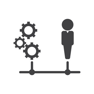 Business people, human resources, office management - icon. Simple vector illustration