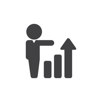 Business people, human resources, office management - icon. Simple vector illustration