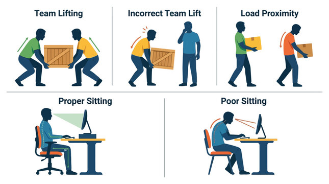 Proper Posture and Ergonomic Techniques for Lifting and Sitting