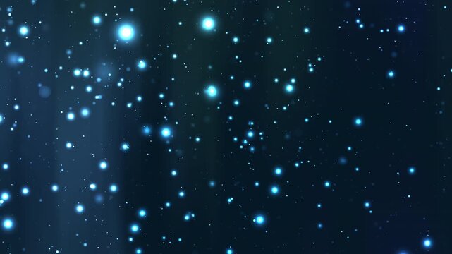 Dark blue sky filled with glowing stars. Bright points of light float across deep space. Serene, mysterious, and infinite. Perfect for cosmic, dreamy, or futuristic designs. Ideal for backgrounds