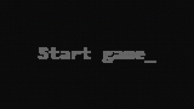 8bit Start Game Retro Animation with Pixel Glitch