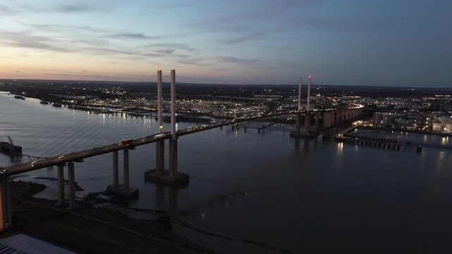Dartford bridge at night