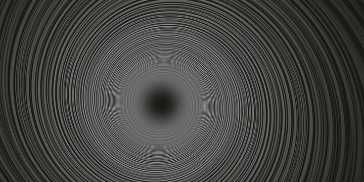 Abstract gray spiral tunnel background moving towards an unknown future