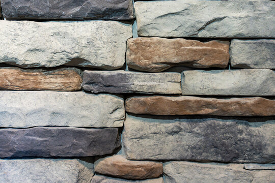 Banff Blend Ledgestone Veneer Wall Texture - Natural Stacked Stone Background