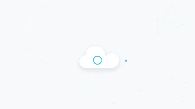 2D Animation Concept of Cloud Storage File Management System 4K Video