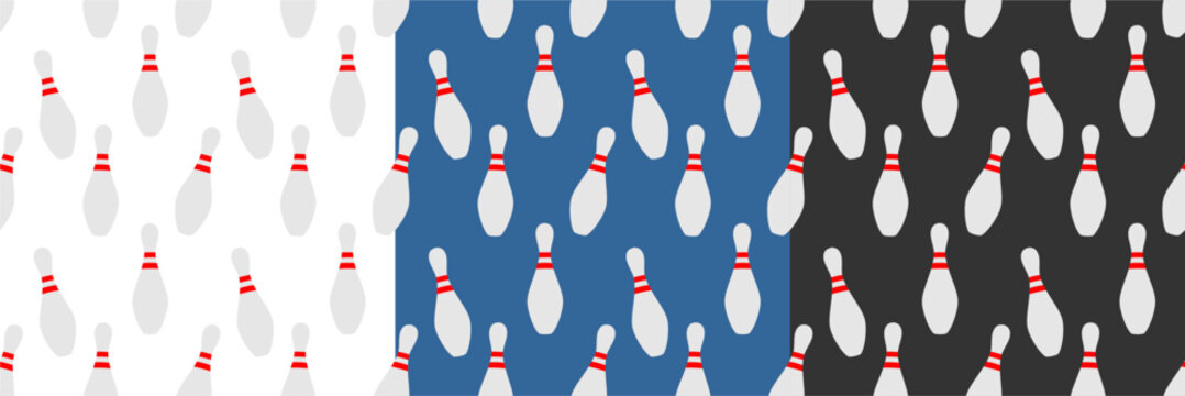 Bowling Pins Seamless Pattern Background Vector Illustration