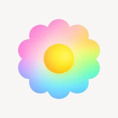 Obraz premium Colorful gradient flower illustration.