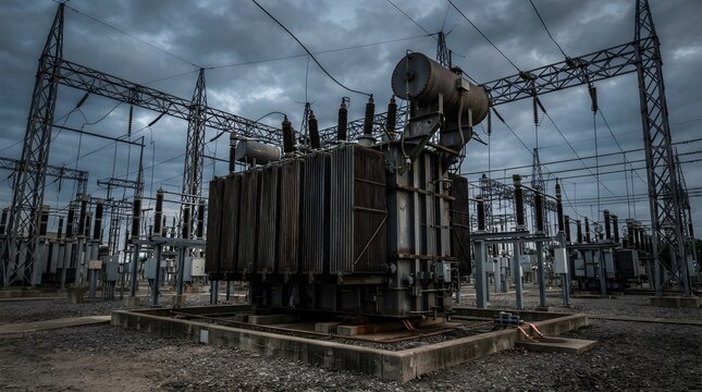 Power transformer in electrical modern new beautiful creative professional high quality clean