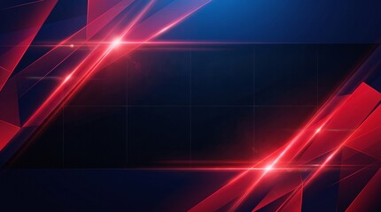 Obraz premium Futuristic Red and Blue Neon Spotlight Background 