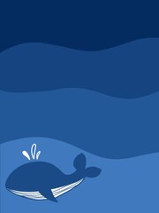 Fototapeta premium whale in the sea