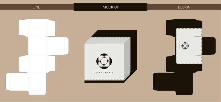 Box Packaging Die Cut Template for Product Packaging Design