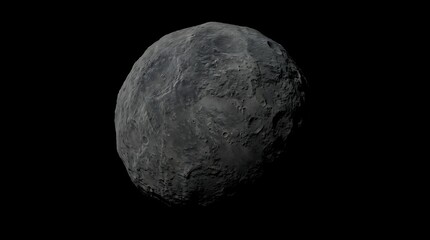 Fototapeta premium Detailed render of a rocky asteroid floating in the deep vacuum of outer space