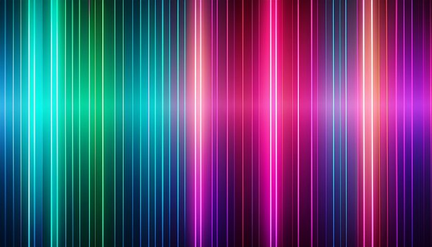 vertical gradient background with neon pink bright green and cyan light streaks featuring thin glowing lines and a dark central shadow