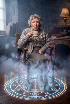 魔法陣から現れるシニア | The Senior Who Appears from the Magic Circle Generative AI