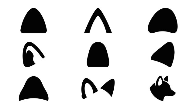 Black silhouettes of animal horns.