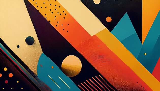 abstract neo memphis style background with grainy texture trendy contemporary design digital art