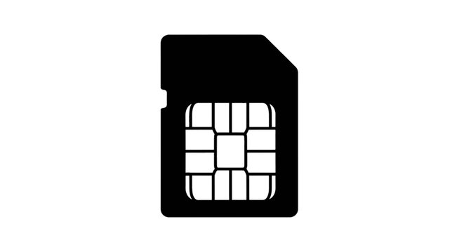 Vector illustration of sim card icon vector illustration on a transparent background