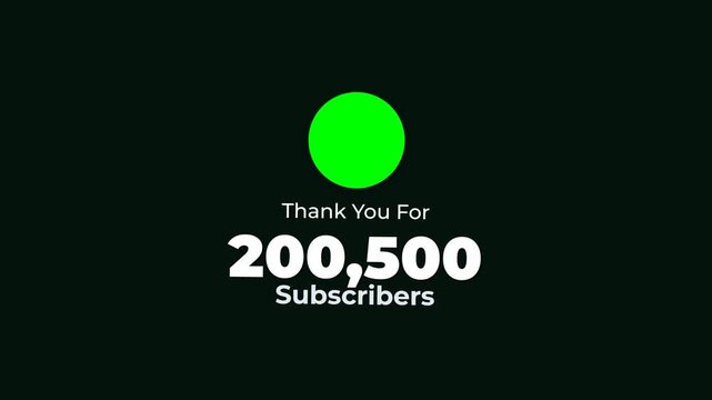 Thank you for 200,500 subscribers social media celebration
