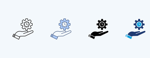 Fototapeta premium Time Management Multiple Icon Illustration Vector