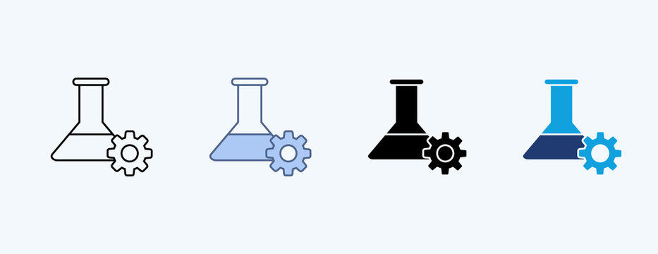 Experimentation Multiple Icon Illustration Vector