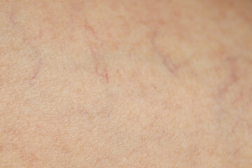 Fototapeta premium Texture of normal skin as background, closeup