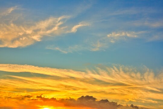 Wonderful colors in this dawn sunrise sky replacement or can be used as a background.