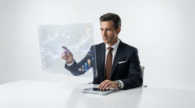Executive leveraging analytics for growth planning