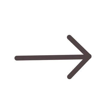 Hand drawn right arrow doodle line icon