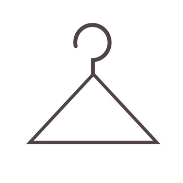 Hand drawn clothes hanger doodle line icon