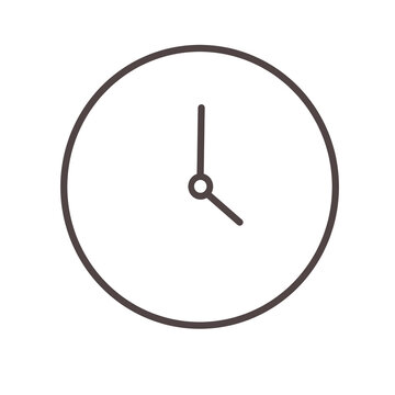 Hand drawn wall clock doodle line icon